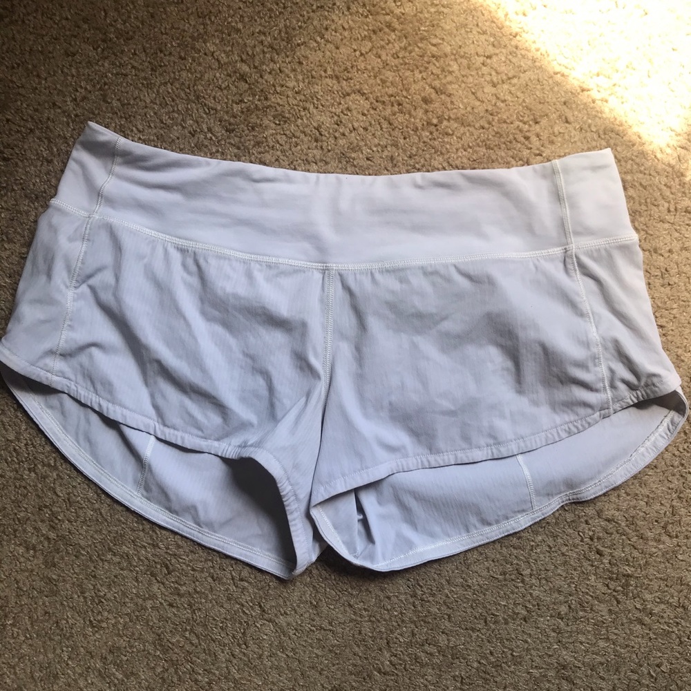 White Lululemon Speed Shorts!!